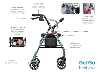 Amazon.com: NOVA Medical Products GetGo Classic Rollator